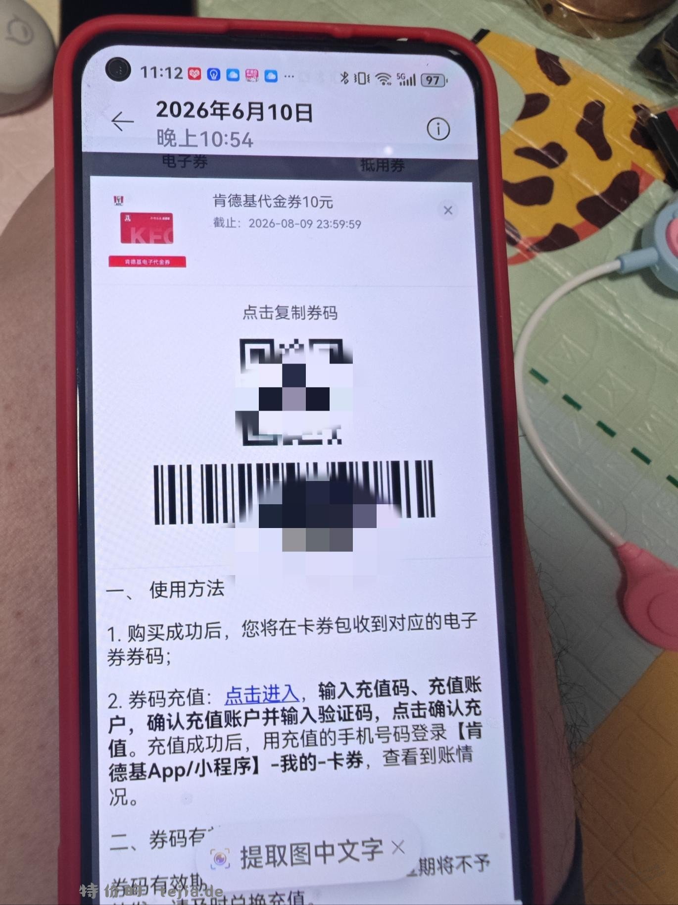 6月农行赛龙舟的肯德基券 - 特价的