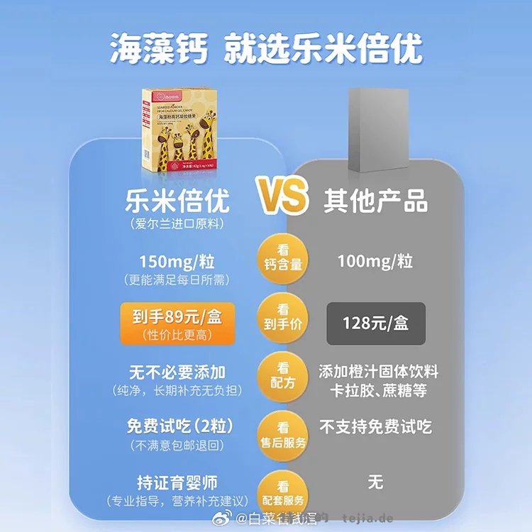 乐米倍优液体海藻钙30粒拍2件 97元 - 特价的