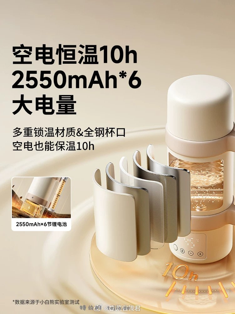小白熊便携式调奶器520ml 225.9元 - 特价的